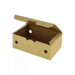 Boite à snack large en kraft perforée 140x100x61mm